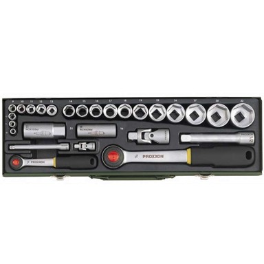 PROXXON Ključevi nastavci u setu, 1/4" + 1/2", 27-dijelni